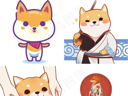 淘宝天猫神烦狗柴犬png图片