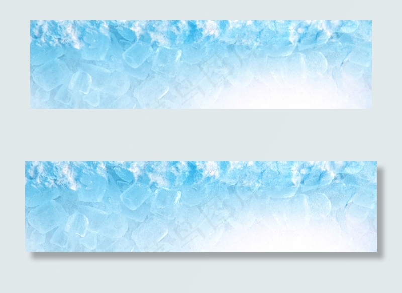 蓝色冰雪冰块背景　