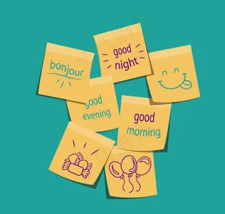 可爱心情便条设计矢量素材