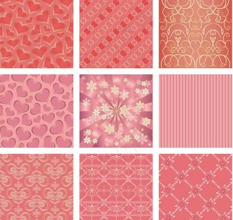 无缝爱心圆点 欧式花纹底纹图片