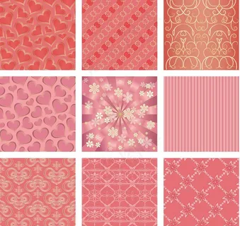 无缝爱心圆点 欧式花纹底纹图片