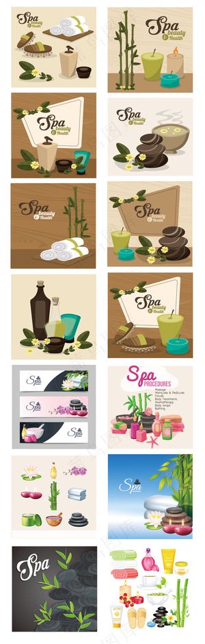 EPS矢量美容养生SPA素材