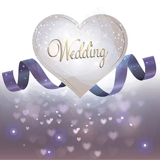 爱心飘带梦幻背景