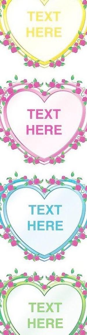 4个漂亮的心形花边矢量图片 下载