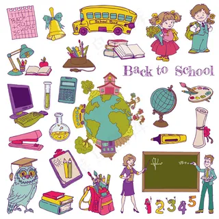 卡通学习项目01矢量素材