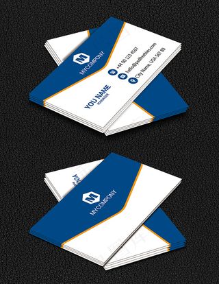 简洁大气蓝色科技名片