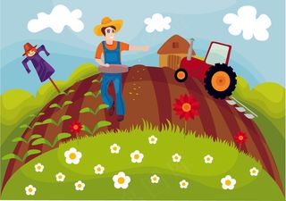矢量农场种植图片素材