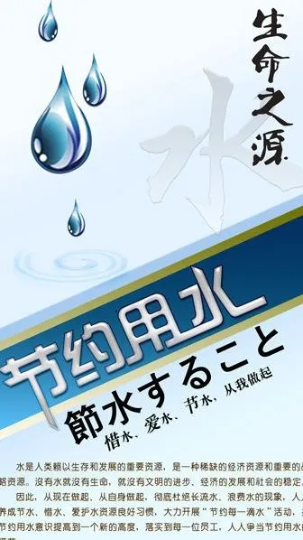 节约用水海报图片psd模版下载