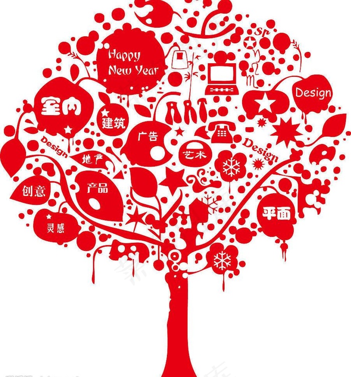 有创意的矢量树图片