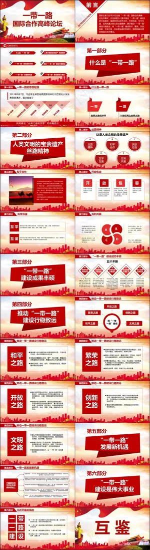 解读一带一路国际合作高峰论坛PPT...
