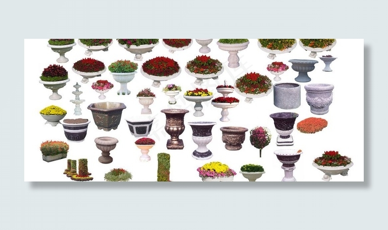 盆景花素材图片(6674X3179(DPI:450))psd模版下载