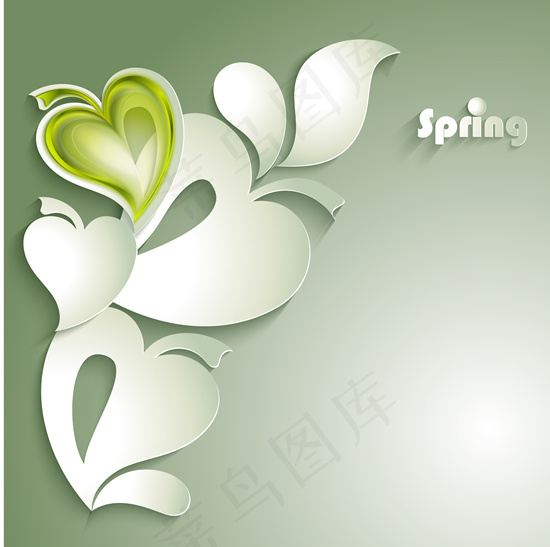 创意春天主题背景矢量素材