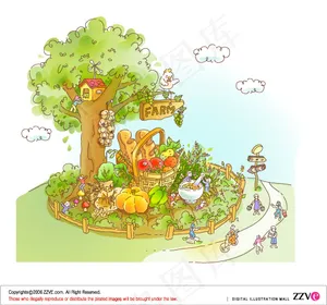 漫画风景 幻想世界 矢量素材 AI...