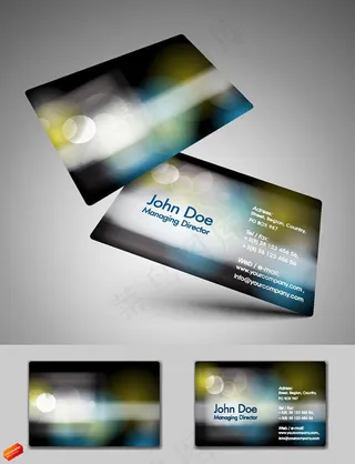 新光背景名片设计VI矢量素材