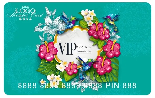 清新 简约 会员卡(243X154)eps,ai矢量模版下载