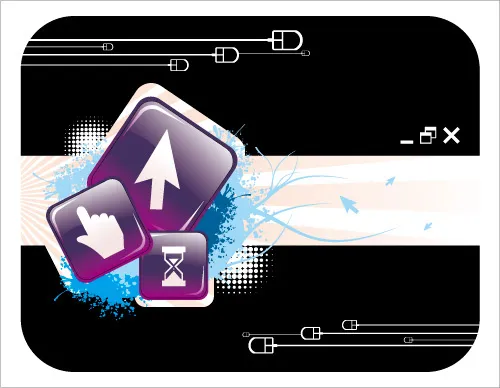 矢量网页点击按钮图片设计eps,ai矢量模版下载