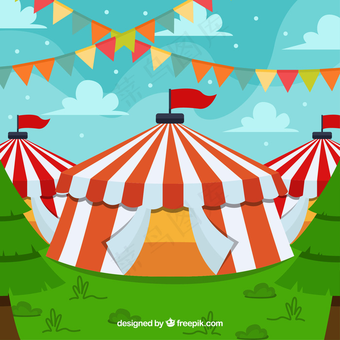 绿色背景矢量图