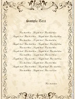 仿古欧式花纹边框图片