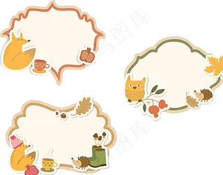 卡通动物边框图片