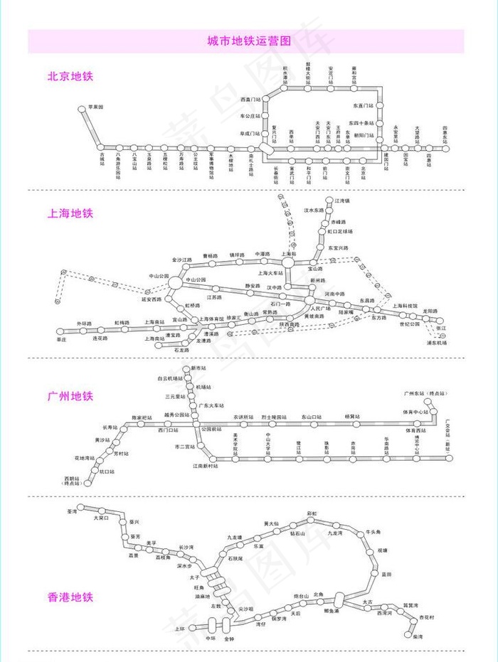 城市地铁运营图图片cdr矢量模版下载