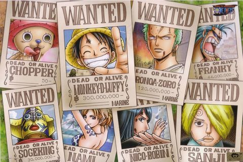 海贼王通缉令 高清壁纸 海贼王全员...