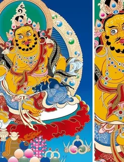 黄财神唐卡矢量