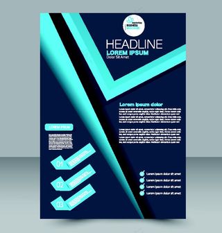 折纸标签蓝色宣传单背景图片图片