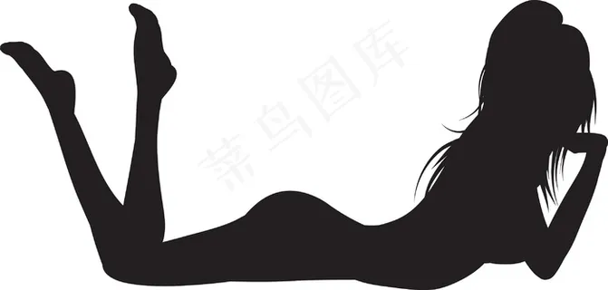 女人剪影矢量