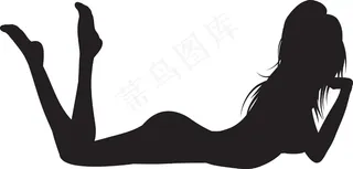 女人剪影矢量