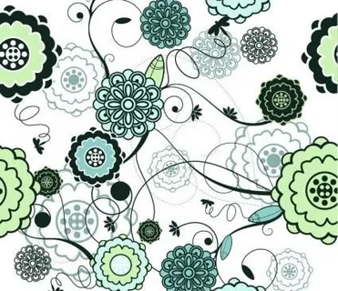 复古的无缝花卉背景矢量插画