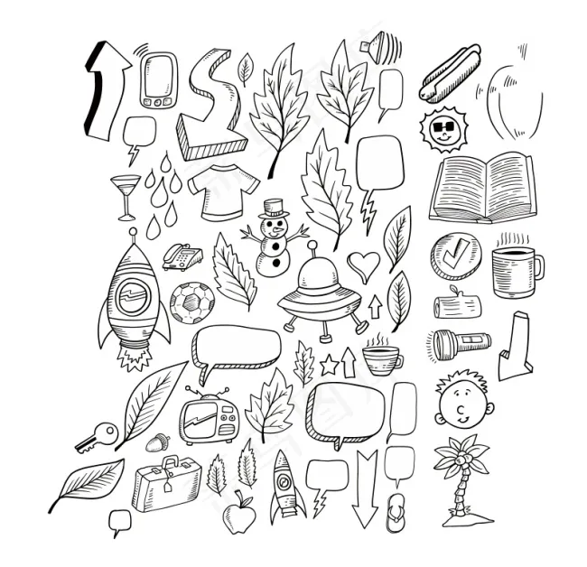 卡通铅笔画cdr矢量模版下载