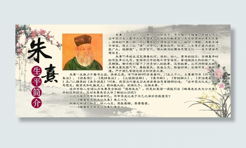 朱熹生平简介(7008X3031(DPI:50))psd模版下载