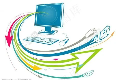 电脑科技主题插画图片