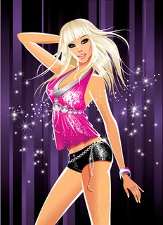 舞动性感女孩矢量下载