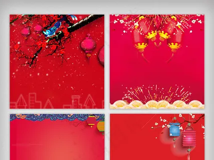 电商中国风新年主图背景