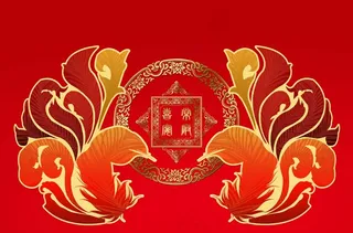 婚礼红色主背景