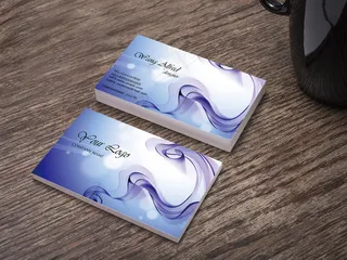 动感时尚飘逸创意个性名片模板psd...