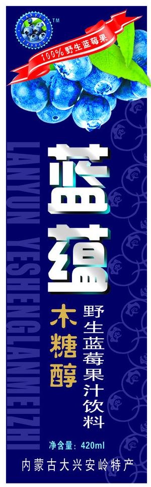 蓝莓标设计图片psd模版下载