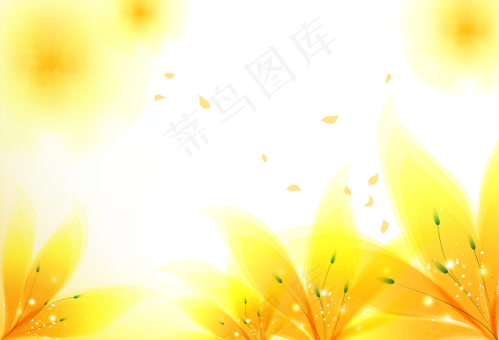 黄色花朵花纹底纹图片