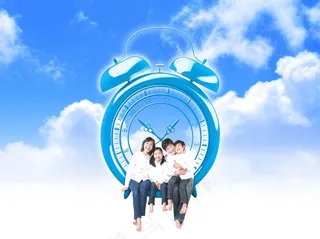 和谐时钟钟表闹铃商务办公素材