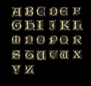 欧式花纹字母图片