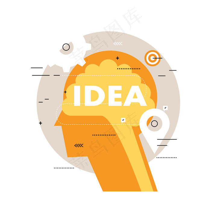 黄色背景矢量图