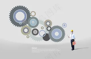 齿轮与工人