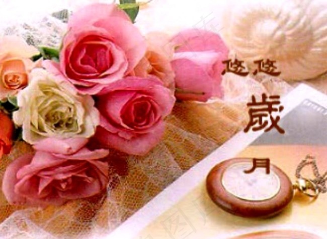 悠悠岁月的时尚唯美玫瑰花素材