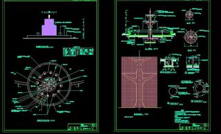 圆形跌水池施工图