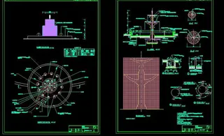 圆形跌水池施工图