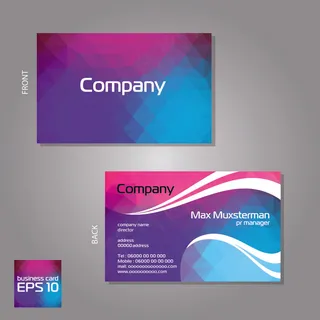 幻彩名片设计矢量素材