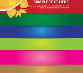 多彩条纹矢量文本背景素材