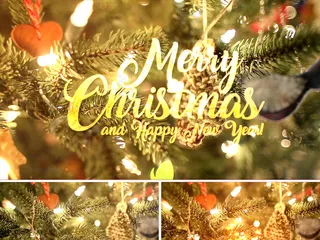 美丽圣诞圣诞树祝福AE模板