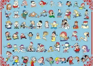 卡通人物矢量图图片